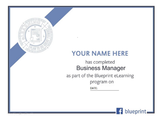 Facebook BluePrint Certificate